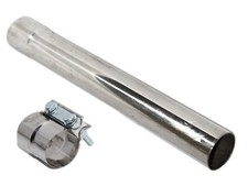 Ss 2 14id To 2 14od 18length Exhaust Muffler Pipe Tubelap-joint Band Clamp