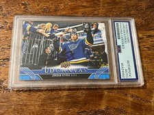 Jordan Kyrou IP Signed UD Canvas Card PSA DNA Coa Slab Blues Autographed
