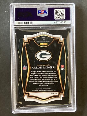 2020 Select #111 Aaron Rodgers Die-Cut Maroon Prizm PSA 10 | eBay