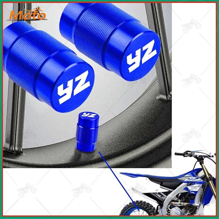 Cubierta de tapas de vástago de válvula de neumático de rueda CNC para YAMAHA YZ 80 85 125 250 426 450 YZ450 Foto 2 de 2