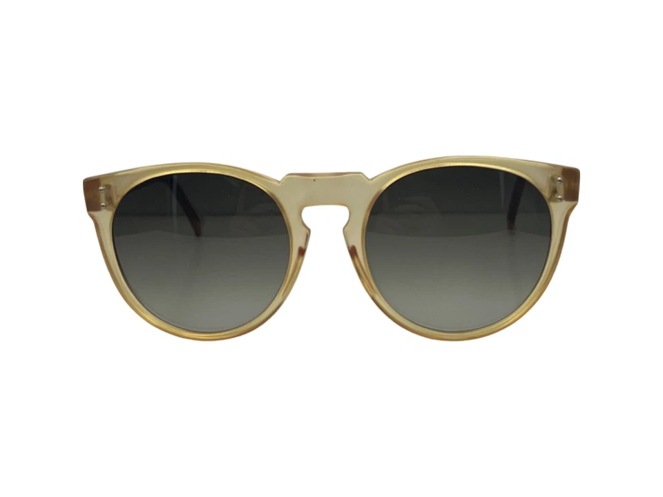 复古蜂蜜黄色圆角边椭圆形太阳镜日本带全新镜片 — 第 3/4 张图片