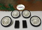 (A4/12) Lego 4 spoke wheels white wheel vintage 35c01