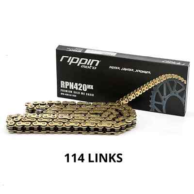 RPN420MX Premium Gold MX O-Ring Chain for Surron, Talaria & E-Ride PRO SS (114)