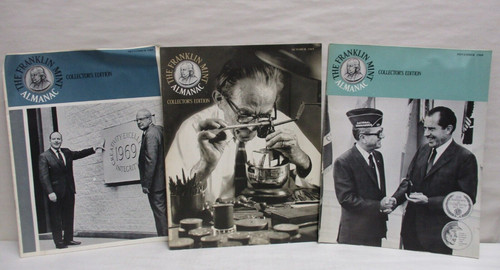 3 Issues of The Franklin Mint Almanac Magazine September October November 1969