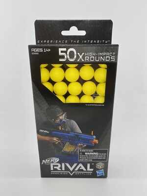 Nerf Rival 50X Rounds High Impact Yellow Balls Ammo Bullets