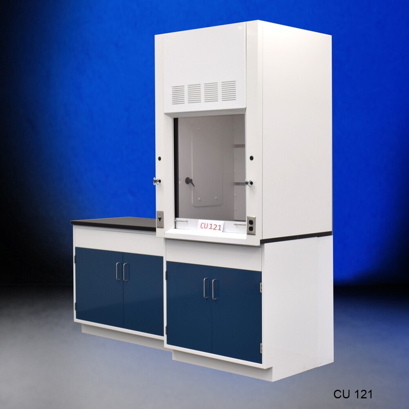Fisher American 3' Fume Hood w/ Storage & 4' Laboratory Cabinet / E1-640C