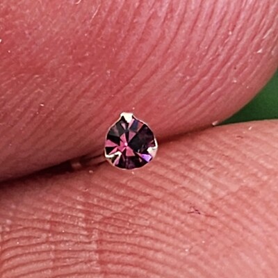 Piccolo Croce Zircone Bottone Orecchini Argento Sterling 925 - Foto 8