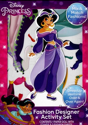 Disney Jasmine PRINCESS PAPER DOLL Fashion Designer Activity SET Kit Mix Match | eBay Disney Jasmine PRINCESS PAPER DOLL Fashion Designer Activity SET Kit Mix Match | eBay
