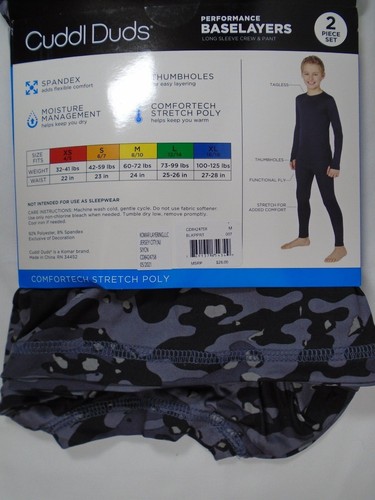 NWT Boys Cuddl Duds Base Layers 2-Piece Top/Pants Assorted Sizes & Colors - Picture 28 of 77