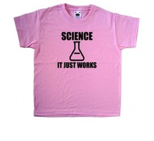 Science It Just Works Pink Kids T-Shirt