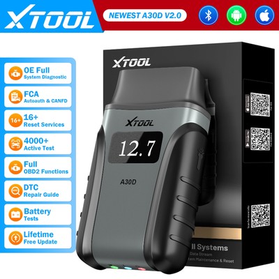 XTOOL A30D 2.0 OBD2 Diagnosegerät KFZ Auslesegerät ALLE SYSTEM Bluetooth Scanner