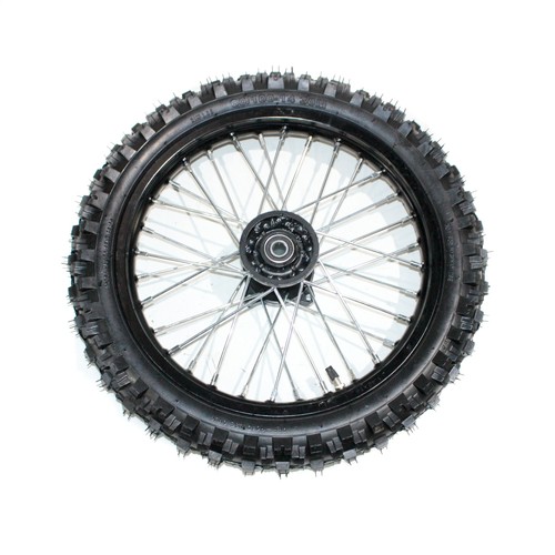 BLK 12mm 14 Inch Front 12 Inch Rear Back Wheel Rim + Tyre Tire PIT PRO Dirt Bike - Picture 3 of 12