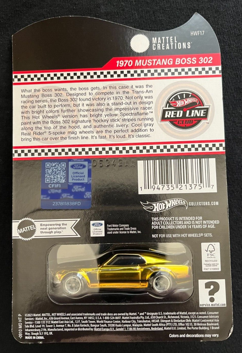 Mattel RLC Exclusive Hot Wheels 1970 Ford Mustang Boss 302