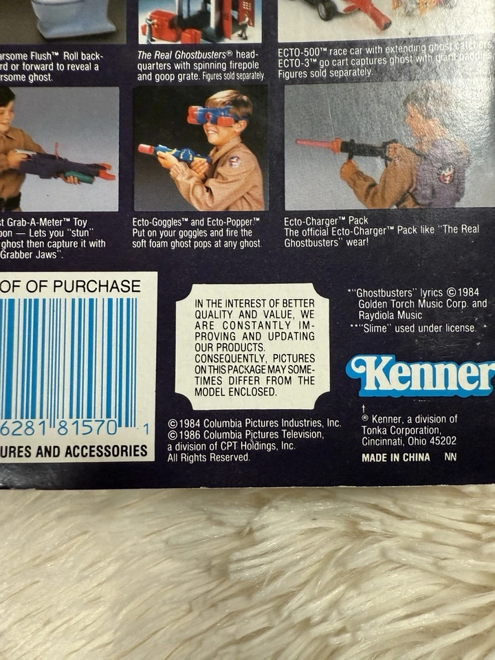 Cazafantasmas reales 1986 sin usar, en caja, héroes adelgazados Ray Stantz SIN PERFORAR Foto 3 de 4