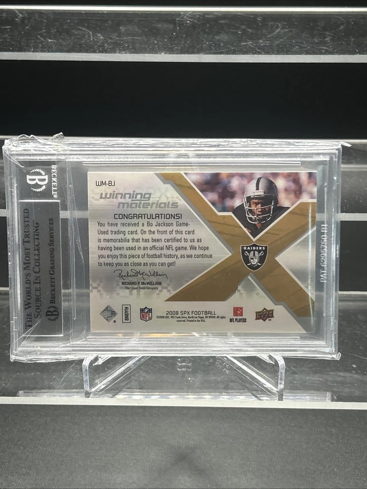 Bo Jackson 2008 SPX Football Winning Materials Raiders Patch #WM-BJ 5/5 - Image 2 of 2