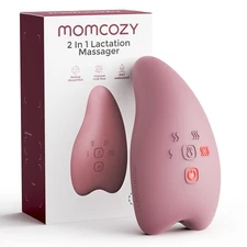 Momcozy Warming Lactation Massager Pro, 8 Vibration Modes  4 Heating Levels,
