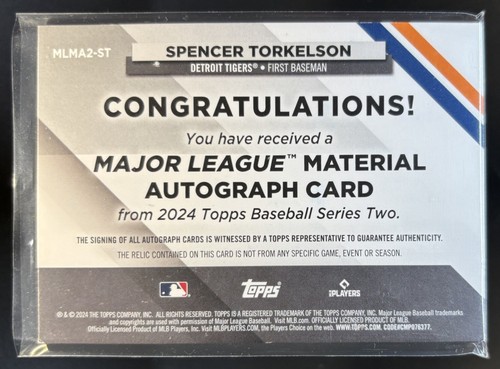 2024 Topps Spencer Torkelson Major League Material Red Auto Relics #MLMA2-ST /25 - Bild 2 von 10