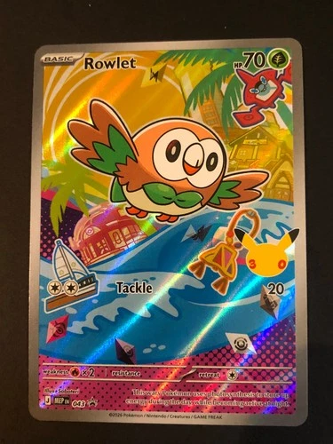Rowlet MEP 043 First Partner Illustration Rare Promo 30th Anniversary NM
