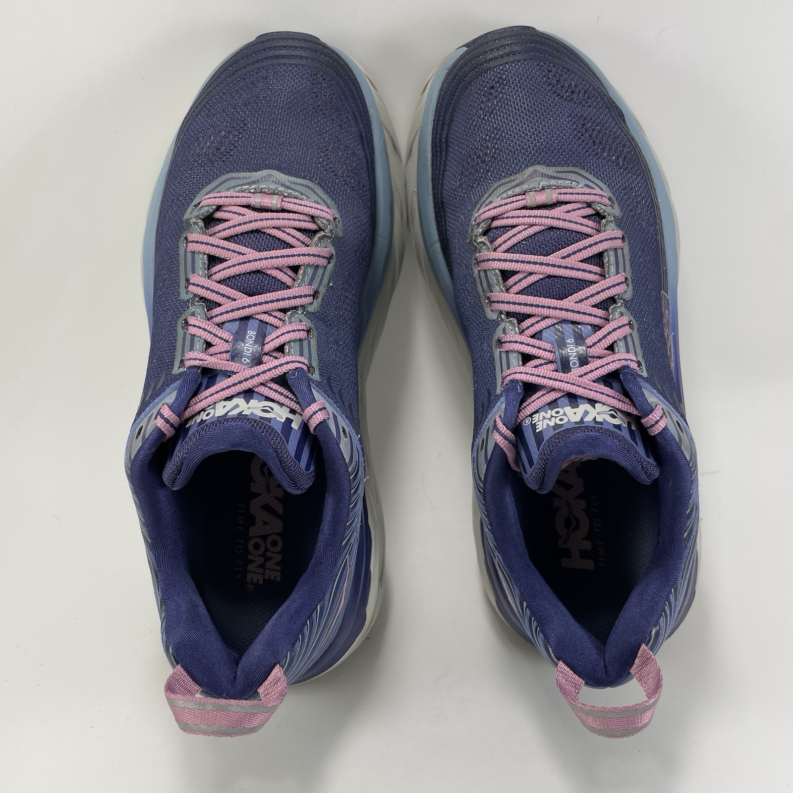 Hoka One One Bondi 6 Running Shoes Womens Size 7 D Marlin/Blue Ribbon Athletic thumbnail 5