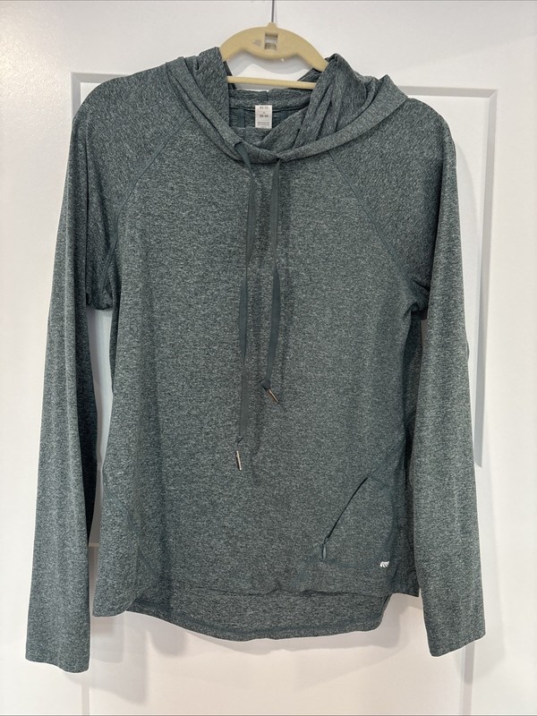 Women’s Marika Green Athletic Pullover W/ Hood, Pockets & Thumb Holes Sz M