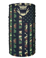 ZAN HEADGEAR Motley Tube Fleece Lined Woodland Camo Flag 26-5330