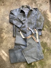Vintage 60s 70s German Bund army military robber suit jacket pants suspenders