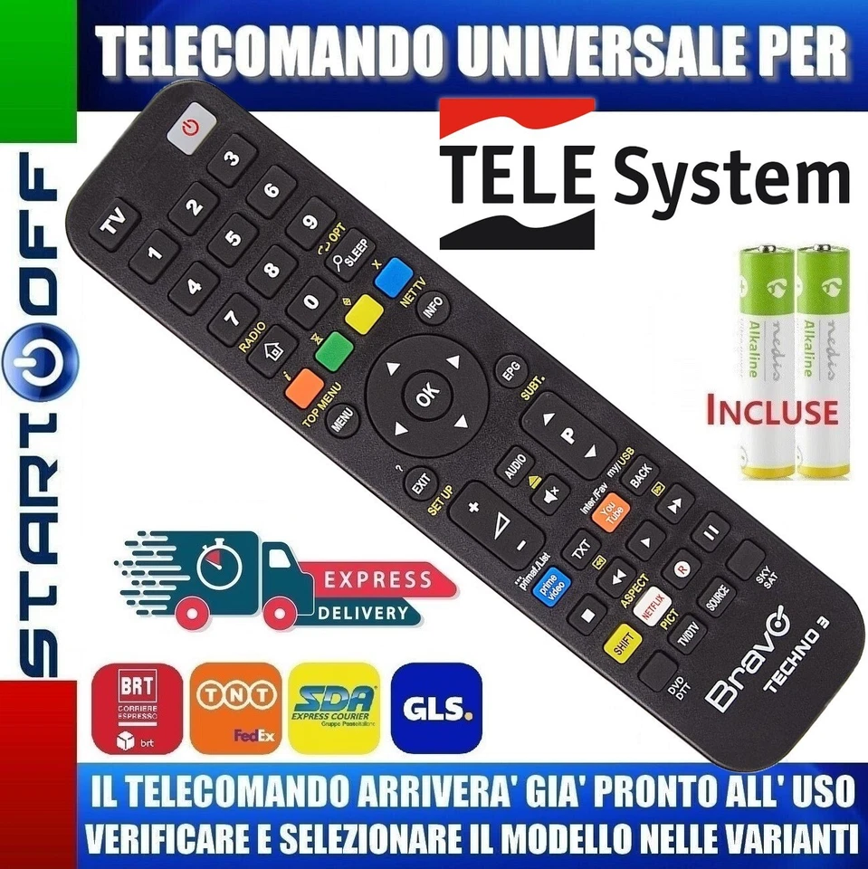 TELECOMANDO UNIVERSALE TELESYSTEM CLICCA SUL TUO MODELLO LO RICEVERAI GIA PRONTO - Immagine 3 di 4