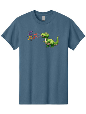 Singing-T-Rex Mens Graphic Tee, 100% Cotton, Casual Summer Wear