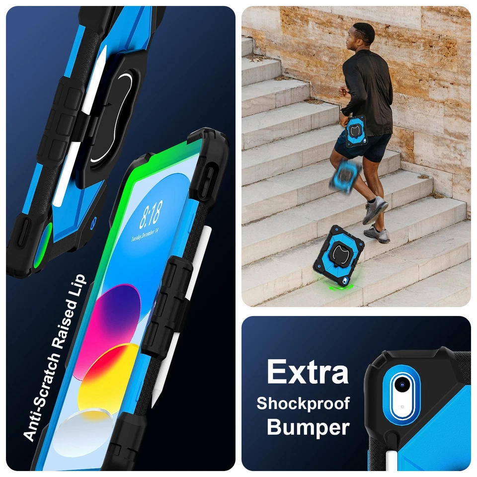 Rotating Stand Case Cover for iPad (A16) 11th 10th 9th 8th 7th Generation 10.2" - Image 4 of 4