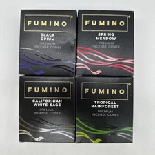 Fumino Fresh Incense Cones Multipack Essentials Bundle 4 Boxes 80 Cones