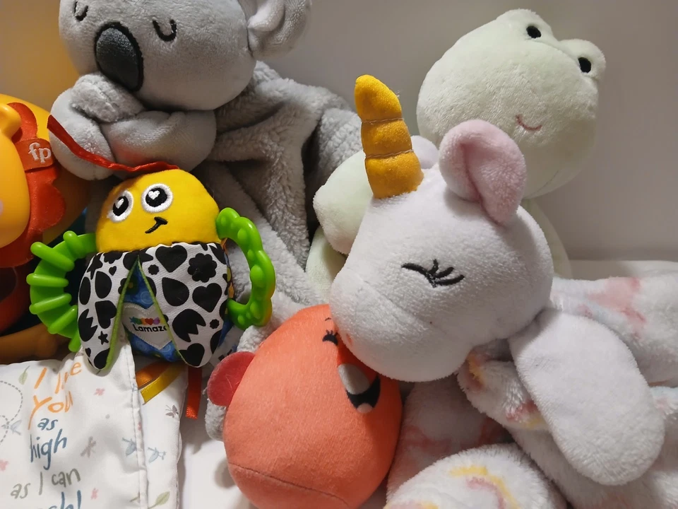 Lote de 6 juguetes sensoriales para bebés que incluyen murciélago FP y león oscilante +5 Foto 4 de 4