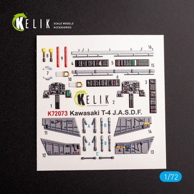 1/72 ResKit K72073 Kawasaki T-4 - interior 3D decals for Hasegawa kit