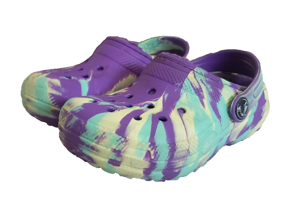 Crocs Kids Classic Marbled Tie Dye Lined Clog Toddler Size C9