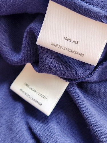 Eileen Fisher 2 Pcs Set Royal Blue Organic Cotton Tank Top & Silk Tunic Size L - Picture 14 of 21