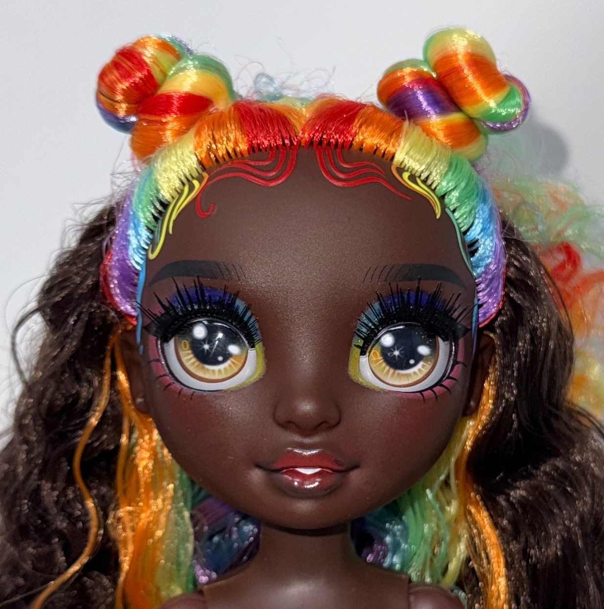 Rainbow High Creative Crystals Iris Bow AA Nude Articulated Black Fashion Doll