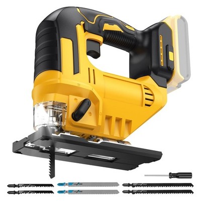 Cordless Jig Saw for Dewalt 20V Battery, Brushless Jig Saw with LED Work Light