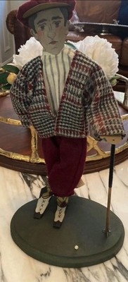 Vintage handmade Golfer Decor. Made in new york USA.