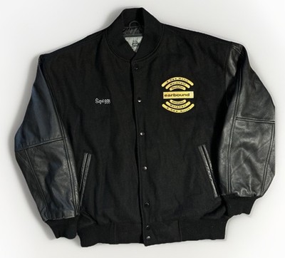 EarBound Revolution Movement Music Producer Varsity Bomber Large Leather Vintage