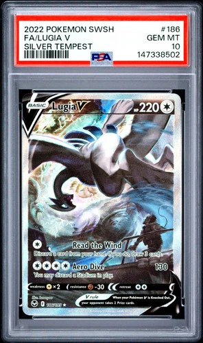 2022 Pokemon Sword & Shield Silver Tempest Lugia V Fa Silver Tempest PSA 10 #186
