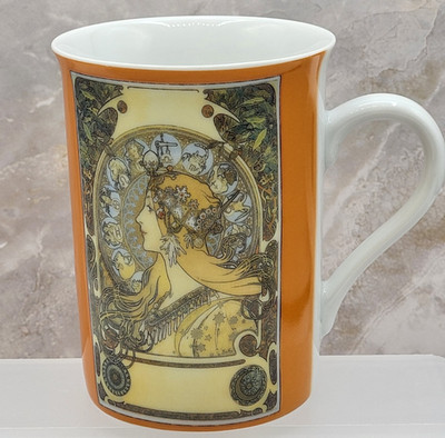 Alphonse Mucha Museum Art Mug Commemorates Mucha's Art Nouveau Litho. 'Zodiac'