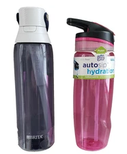 Water Bottle Lot Brita Premium Filtering Blue Cool Gear Pink Auto Sip Hydration