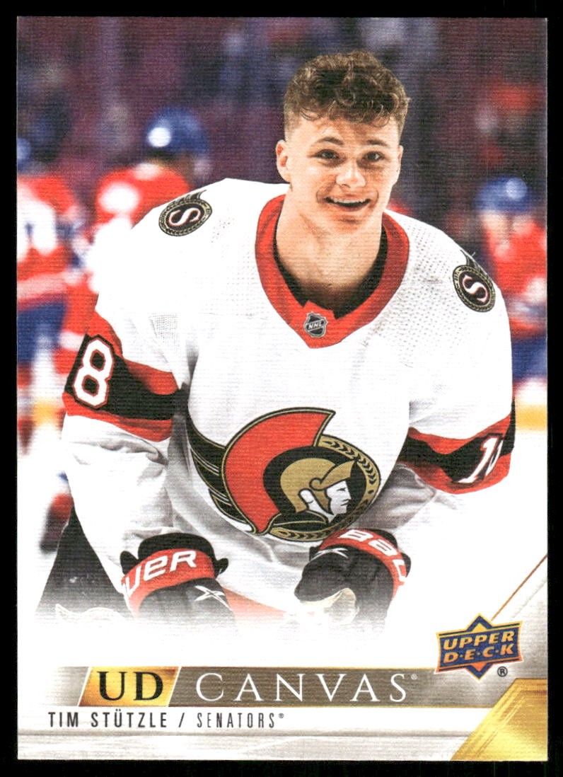 Tim Stutzle #C179 Hockey Cards 2022 Upper Deck UD Canvas trading card — raw and PSA graded price guide