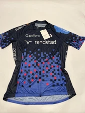 Garneau Cycling Jersey Adult Large Blue Full Zip Grand Fondo Standard Fit NWT