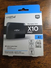 Crucial X10 Pro 4TB USB-A Portable External SSD (CT4000X10PROSSD9)**BRAND NEW**