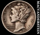1941-D Silver Mercury Dime - Scarce  Better Date  No Reserve  #K2490