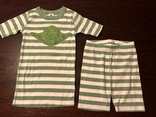 NWOT HANNA ANDERSSON Star Wars Yoda Organic Short pajamas, Size 130 8