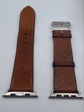 HERMES Apple Watch Band Leather Brown