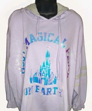 Official Disney Parks Women's Purple Happiest Place On Earth Hoodie Size 1X