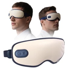 Eye Massager with Heat, Leather Eye Mask for Dry Eyes,