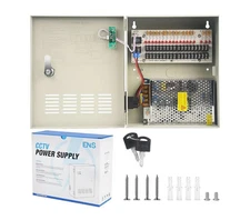 18 CH Channel CCTV Camera Power Supply Distribution Box DC 12V, 10A 20A 30A